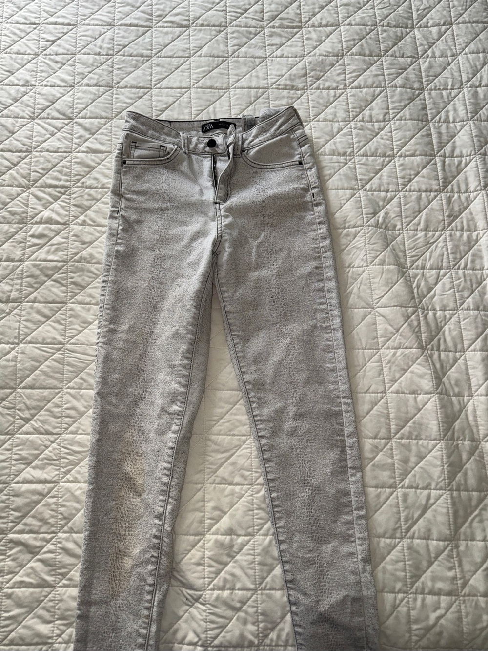 Zara Snake Print Skinny Jeans